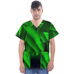 Aurora Borealis Northern Lights Men s V-neck Scrub Top