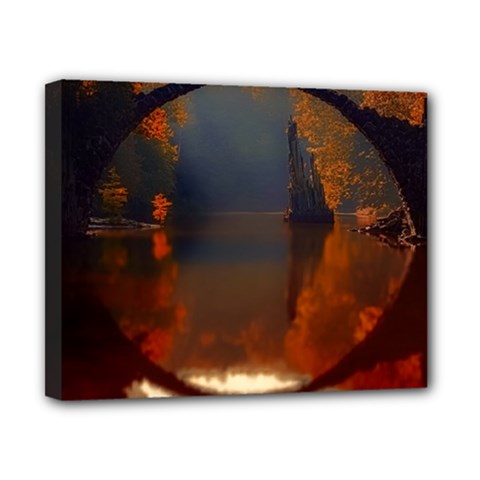 River Water Reflections Autumn Canvas 10  X 8  by BangZart