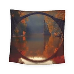 River Water Reflections Autumn Square Tapestry (small)