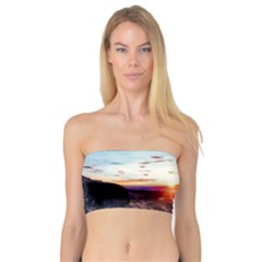 Iceland Landscape Mountains Stream Bandeau Top by BangZart