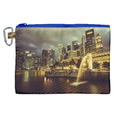 Singapore City Urban Skyline Canvas Cosmetic Bag (XL)