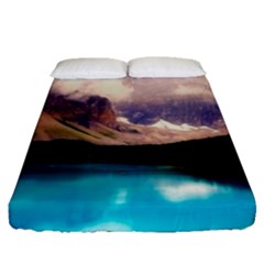 Austria Mountains Lake Water Fitted Sheet (queen Size)