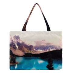 Austria Mountains Lake Water Medium Tote Bag by BangZart