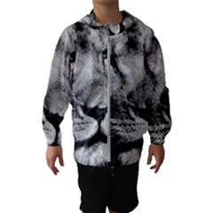 Africa Lion Male Closeup Macro Hooded Wind Breaker (kids)