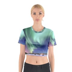 Aurora Borealis Alaska Space Cotton Crop Top