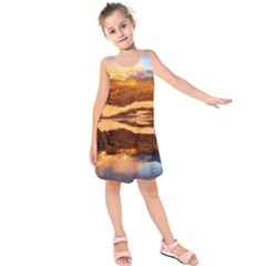 France Snow Winter Sunrise Fog Kids  Sleeveless Dress