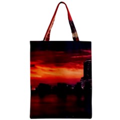 New York City Urban Skyline Harbor Zipper Classic Tote Bag