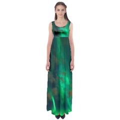 Northern Lights Plasma Sky Empire Waist Maxi Dress