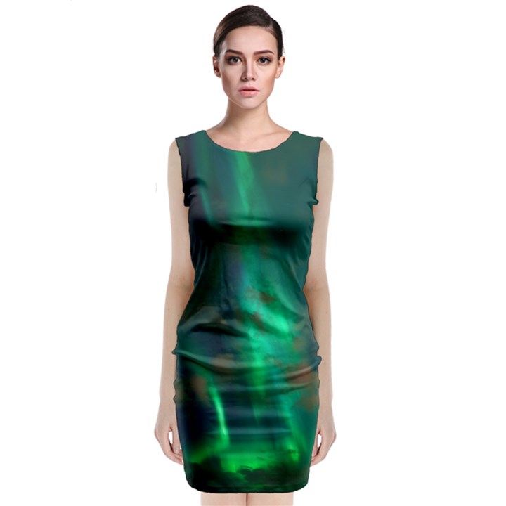 Northern Lights Plasma Sky Classic Sleeveless Midi Dress