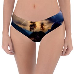 Sunset Dusk Sky Clouds Lightning Reversible Classic Bikini Bottoms