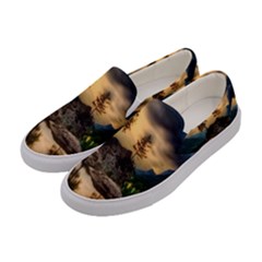 Sunset Dusk Sky Clouds Lightning Women s Canvas Slip Ons by BangZart