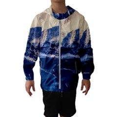 Antarctica Mountains Sunrise Snow Hooded Wind Breaker (kids)