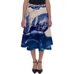 Antarctica Mountains Sunrise Snow Perfect Length Midi Skirt by BangZart