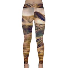 Iceland Mountains Sky Clouds Classic Yoga Leggings by BangZart
