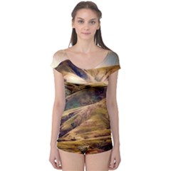 Iceland Mountains Sky Clouds Boyleg Leotard 