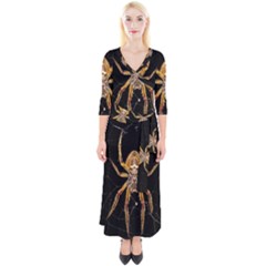 Insect Macro Spider Colombia Quarter Sleeve Wrap Maxi Dress