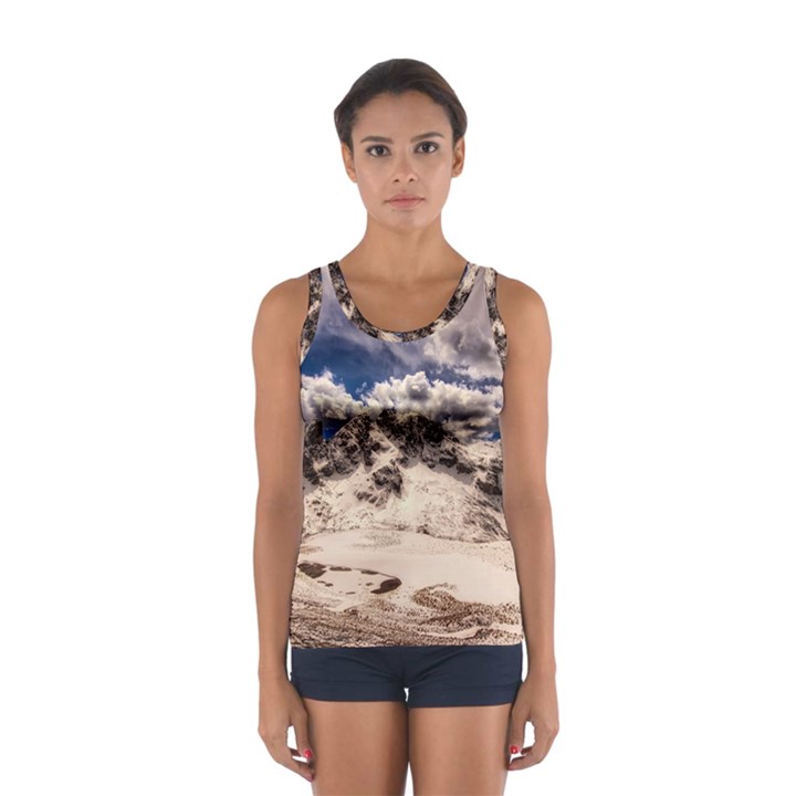 Italy Landscape Mountains Winter Sport Tank Top 