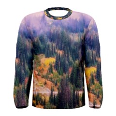 Landscape Fog Mist Haze Forest Men s Long Sleeve Tee