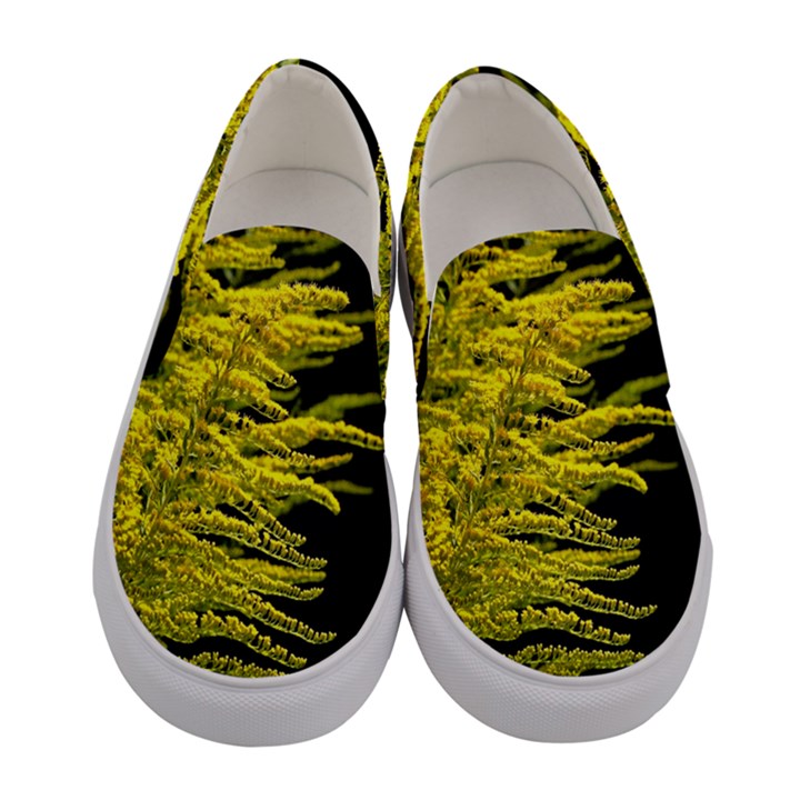 Golden Rod Gold Diamond Women s Canvas Slip Ons