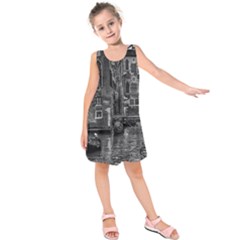 Venice Italy Gondola Boat Canal Kids  Sleeveless Dress