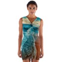 Sea Ocean Coastline Coast Sky Wrap Front Bodycon Dress View1