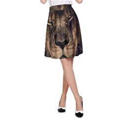 African Lion Mane Close Eyes A-line Skirt