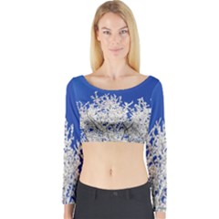 Crown Aesthetic Branches Hoarfrost Long Sleeve Crop Top