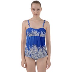 Crown Aesthetic Branches Hoarfrost Twist Front Tankini Set