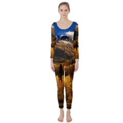 Colorado Fall Autumn Colorful Long Sleeve Catsuit by BangZart