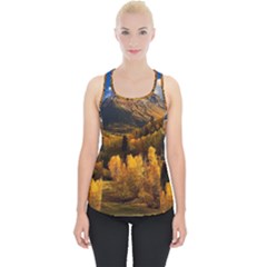 Colorado Fall Autumn Colorful Piece Up Tank Top