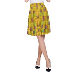 Rainbow Stars In The Golden Skyscape A-line Skirt by pepitasart