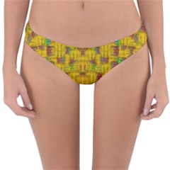 Rainbow Stars In The Golden Skyscape Reversible Hipster Bikini Bottoms by pepitasart