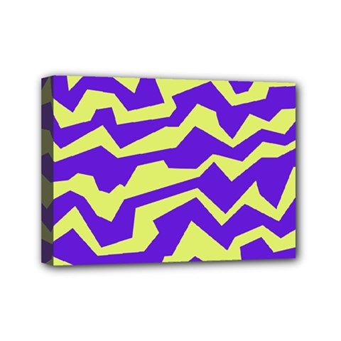 Polynoise Vibrant Royal Mini Canvas 7  X 5  by jumpercat