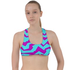 Polynoise Shock New Wave Criss Cross Racerback Sports Bra by jumpercat