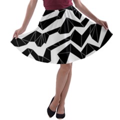 Polynoise Origami A-line Skater Skirt by jumpercat