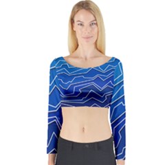 Polynoise Deep Layer Long Sleeve Crop Top by jumpercat