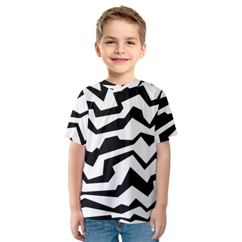 Polynoise Bw Kids  Sport Mesh Tee by jumpercat