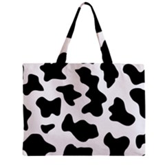 Animal Print Black And White Black Zipper Mini Tote Bag