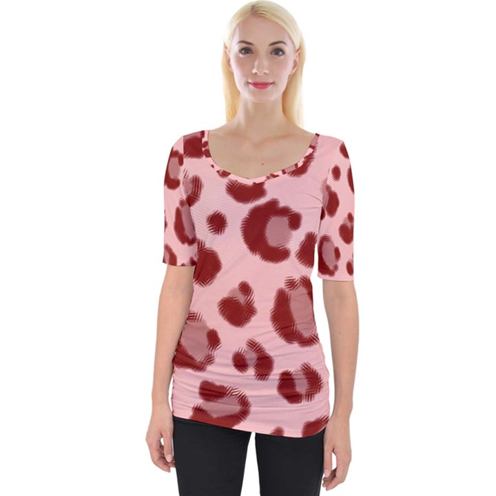 Seamless Tile Background Abstract Wide Neckline Tee