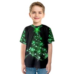 Christmas Tree Background Kids  Sport Mesh Tee