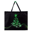 Christmas Tree Background Zipper Large Tote Bag View1