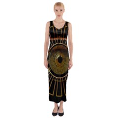 Eye Technology Fitted Maxi Dress by BangZart