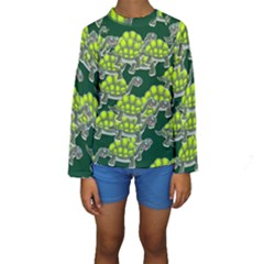 Seamless Tile Background Abstract Kids  Long Sleeve Swimwear by BangZart