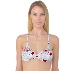 Christmas Star Snowflake Reversible Tri Bikini Top