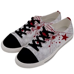 Christmas Star Snowflake Men s Low Top Canvas Sneakers by BangZart