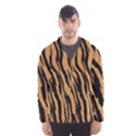 Animal Tiger Seamless Pattern Texture Background Hooded Wind Breaker (Men) View1