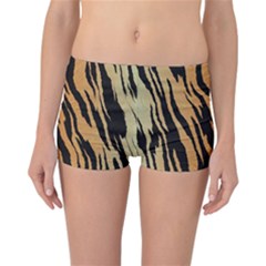 Animal Tiger Seamless Pattern Texture Background Reversible Boyleg Bikini Bottoms