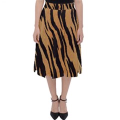 Animal Tiger Seamless Pattern Texture Background Folding Skater Skirt