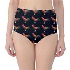 Background Pattern Chicken Fowl High-waist Bikini Bottoms