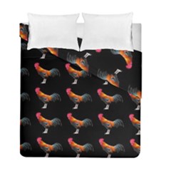 Background Pattern Chicken Fowl Duvet Cover Double Side (full/ Double Size)